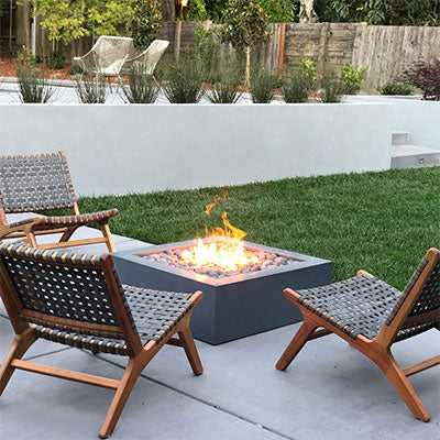  36" Quad Concrete Fire Pit Lifestyle (outdoor)