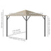 Outsunny 10' x 10' Patio Gazebo Aluminum Frame Outdoor Canopy Shelter - 84C-322BG