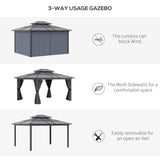 Outsunny 10x12 Hardtop Gazebo - 84C-215V01BK