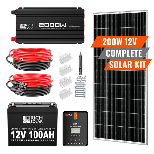 200 Watt Complete Solar Kit - Backyard Provider