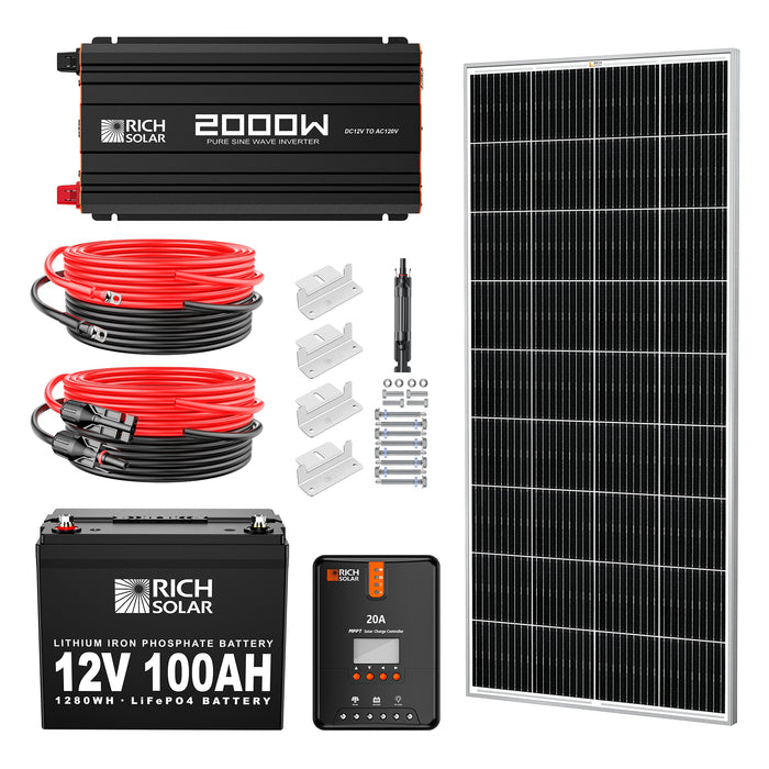 200 Watt Complete Solar Kit - Backyard Provider