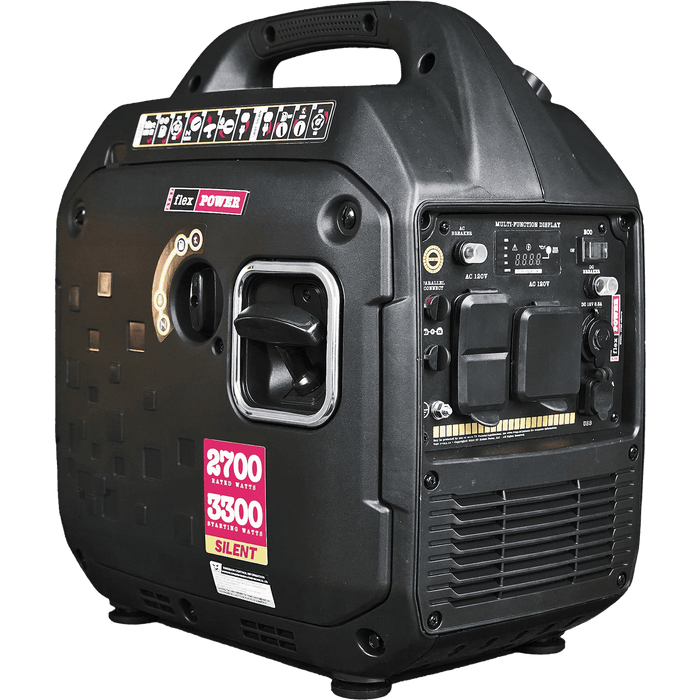 RVMP Flex Power 3300i Inverter Generator 2700W/3300W Low THD RV and Parallel Ready Gas New