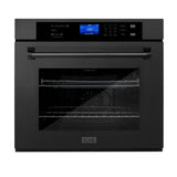 ZLINE 30 in. Professional Single Wall Oven in Black Stainless Steel with Self-Cleaning, AWS-BS-30