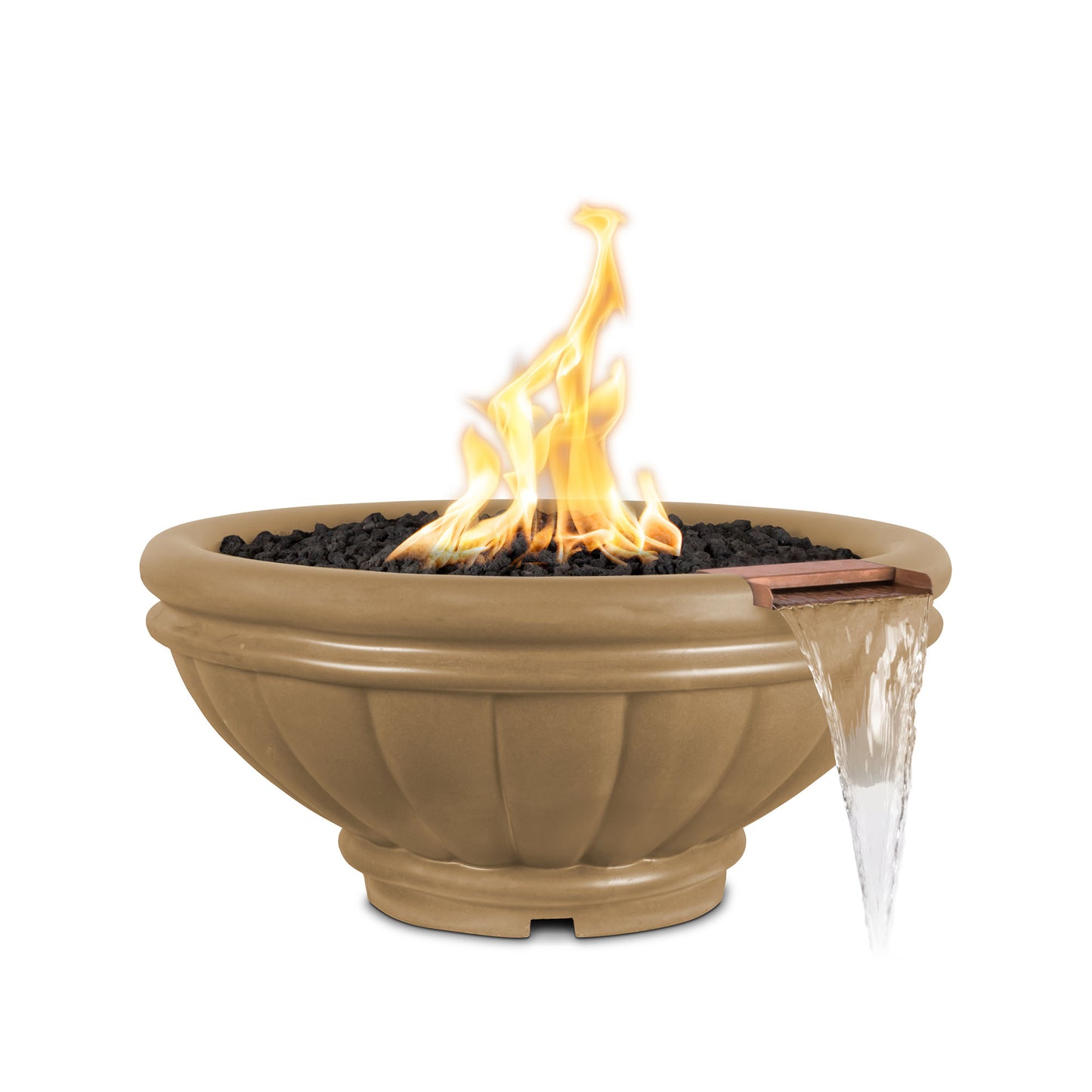 Roma Concrete Fire & Water Bowl Brown