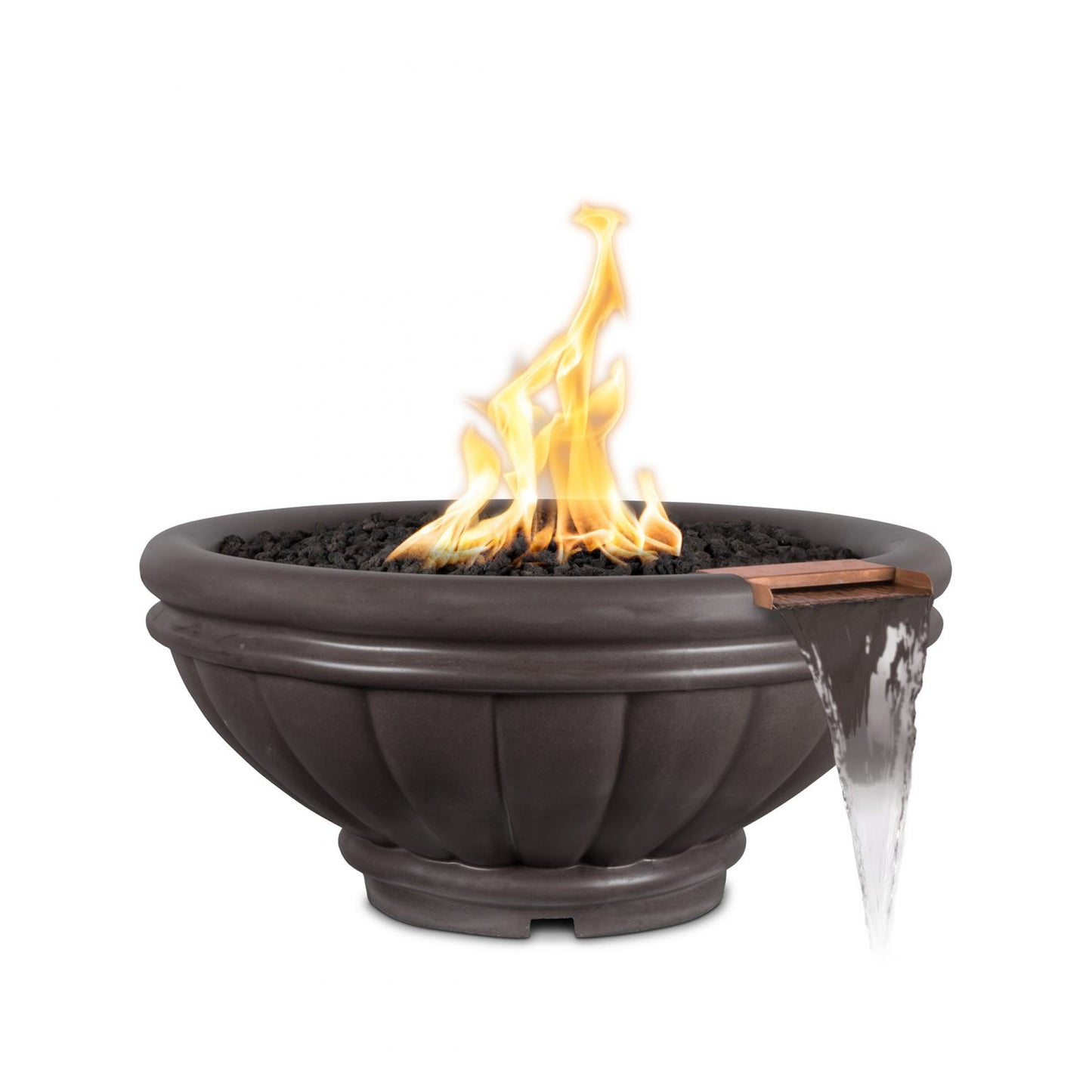 Roma Concrete Fire & Water Bowl Chestnut