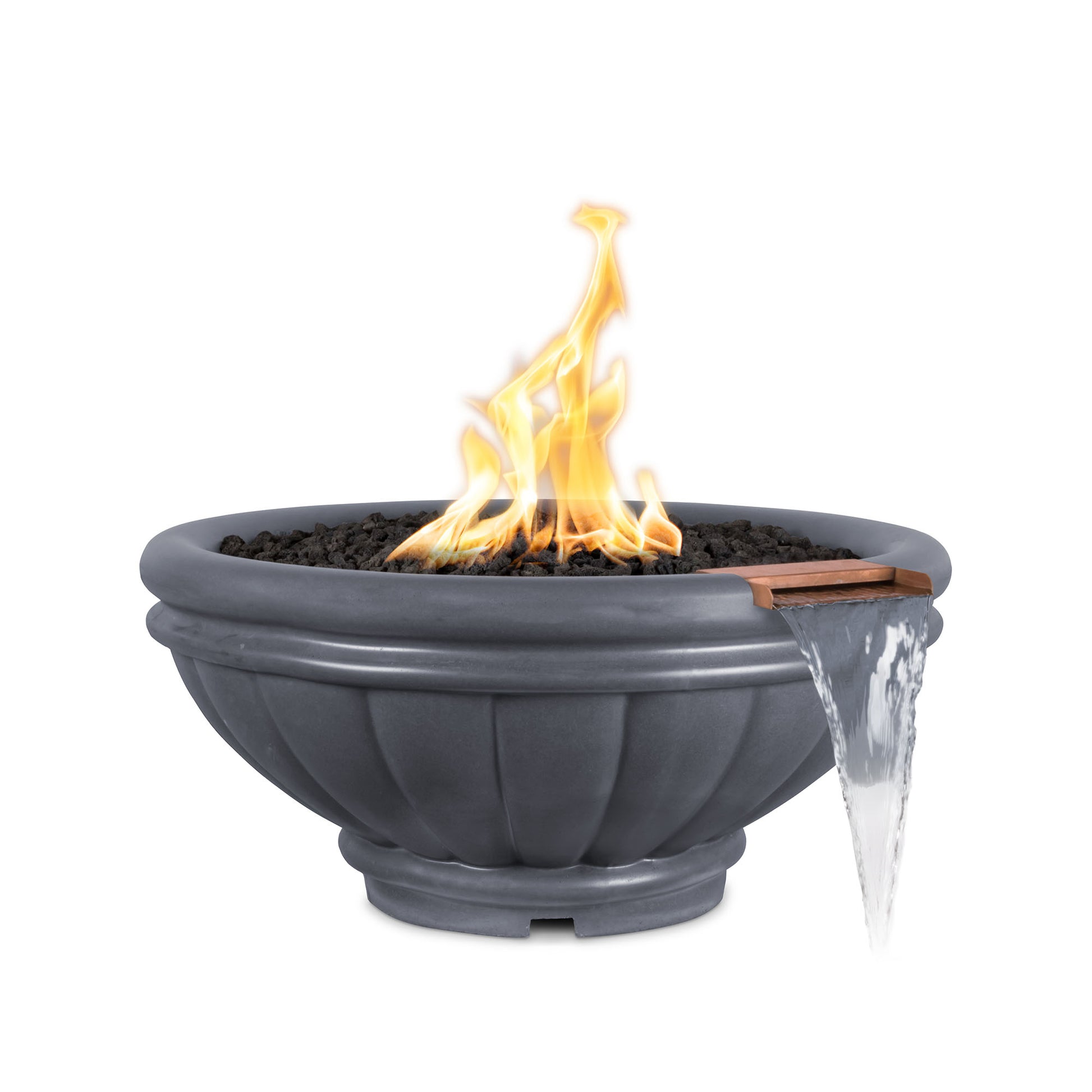 Roma Concrete Fire & Water Bowl Gray