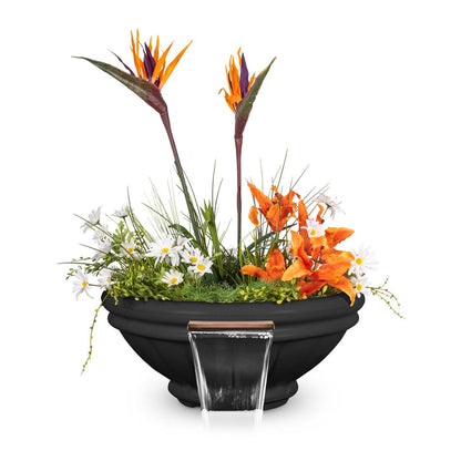 Roma Concrete Planter & Water Bowl Black