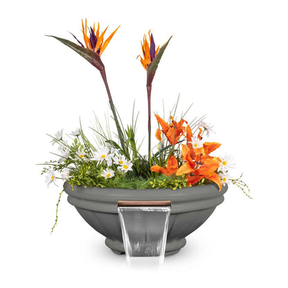 Roma Concrete Planter & Water Bowl Natural Gray