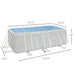 Outsunny 14ft x 8ft x 48in Steel Frame Pool with Filter Pump - 848-030V80LG