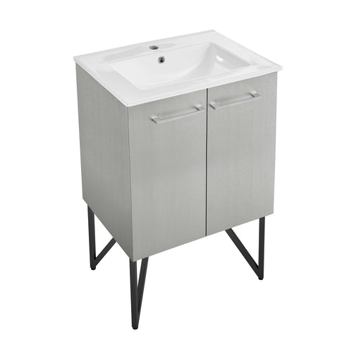 Swiss Madison Annecy 24" Bathroom Vanity in Brushed Grey - SM-BV232 - Backyard Provider