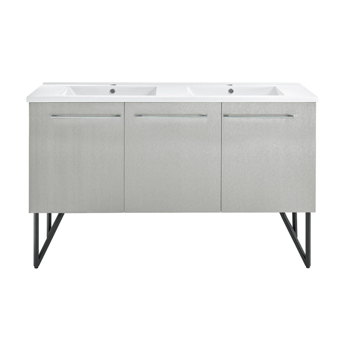 Swiss Madison Annecy 60" Bathroom Vanity in Brushed Grey - SM-BV236 - Backyard Provider