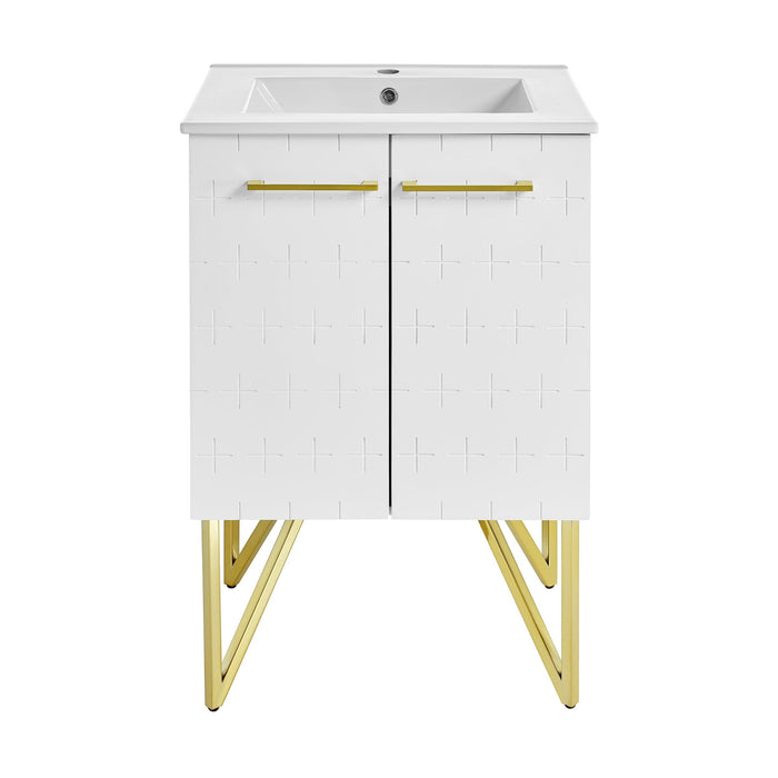 Swiss Madison Annecy 24" Bathroom Vanity in Galaxy White - SM-BV255W - Backyard Provider