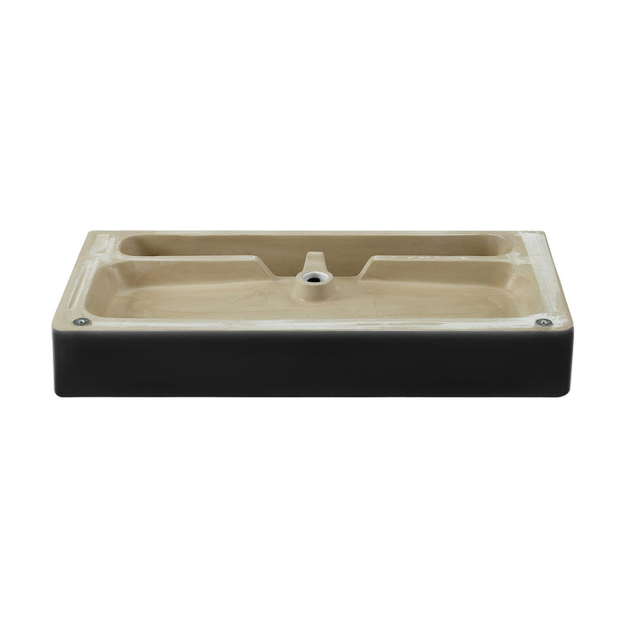 Swiss Madison Carré 36" Console Sink Matte Black Basin Chrome Legs - SM-CS763 - Backyard Provider