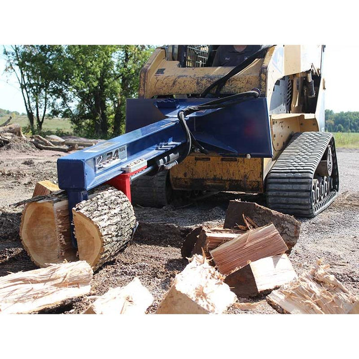 24 Ton Iron & Oak Upside Down Skid Steer Log Splitter Attachment SMH2419