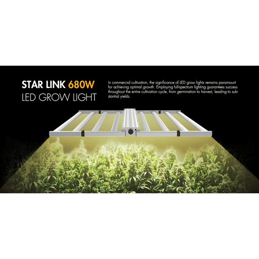 Medicgrow Star Link LED grow light,680W, dimmable,full-spectrum, High PPFD, 4X4/5X5,Stepless Dimmer, 4-foldable