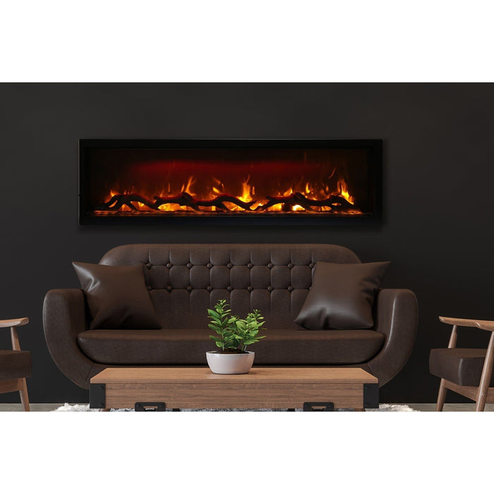 Amantii Symmetry 60'' Recessed Linear Indoor/Outdoor Electric Fireplace - SYM-60
