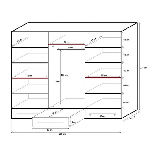 Maxima House Wardrobe AXEL - MAR003 - Backyard Provider