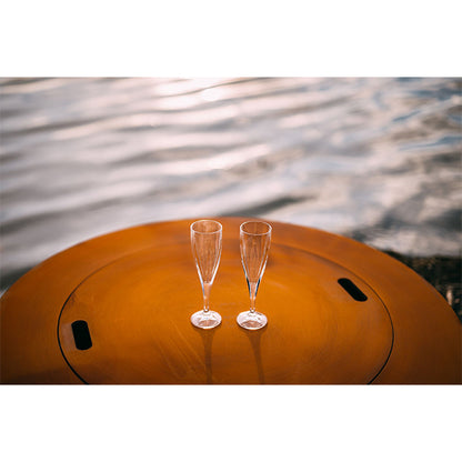 Fire Pit Art Saturn with Lid Fire Pit with champagne on top