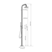 Heatgene Stainless Steel Freestanding Outdoor Shower with Handheld Shower for Outside/Swimming Pools - Backyard Provider