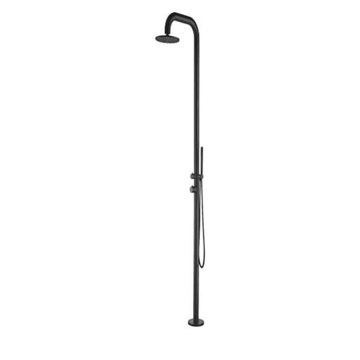 Heatgene Stainless Steel Freestanding Outdoor Shower with Handheld Shower for Outside/Swimming Pools - Backyard Provider