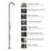 Heatgene Stainless Steel Freestanding Outdoor Shower with Handheld Shower for Outside/Swimming Pools - Backyard Provider