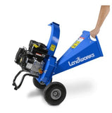 Landworks GUO033 7HP 212CC Gas Engine 3" Max Branch Diameter Wood Chipper and Shredder New