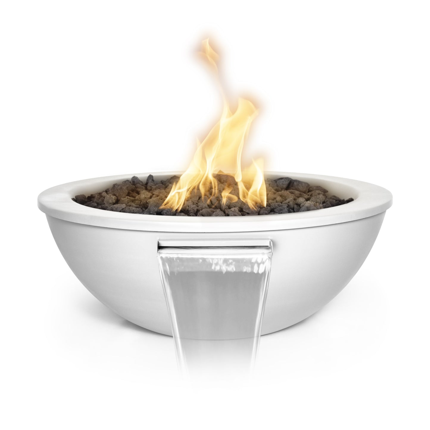 Sedona Powder Coated Fire & Water Bowl White