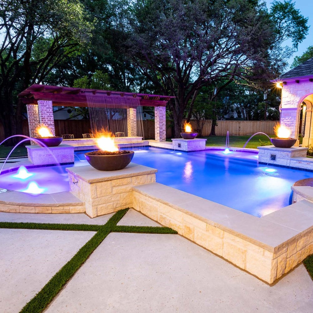 33" Sedona Concrete Fire Bowl LifeStyle