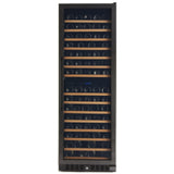 166 Bottle Black Stainless Wine Refrigerator, Dual Zone - Backyard Provider