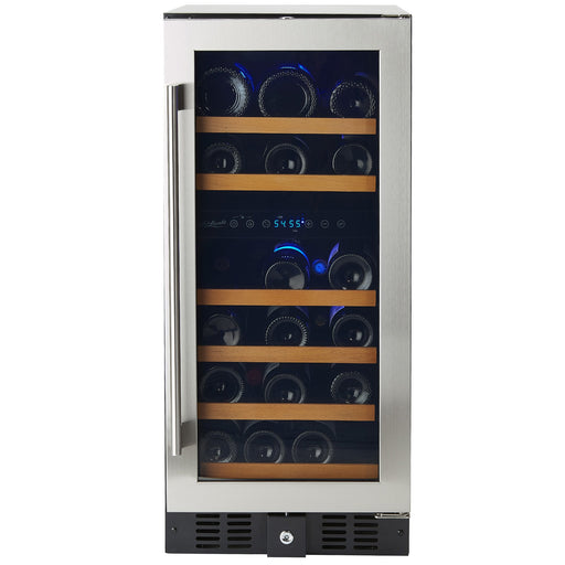 32 Bottle Premium Dual Zone Under Counter Wine Cooler - Backyard Provider