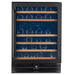 46 Bottle Black Stainless Under Counter Wine Cooler, Dual Zone - Backyard Provider