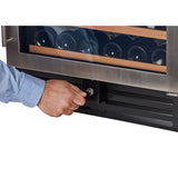 46 Bottle Premium Dual Zone Under Counter Wine Cooler - Backyard Provider