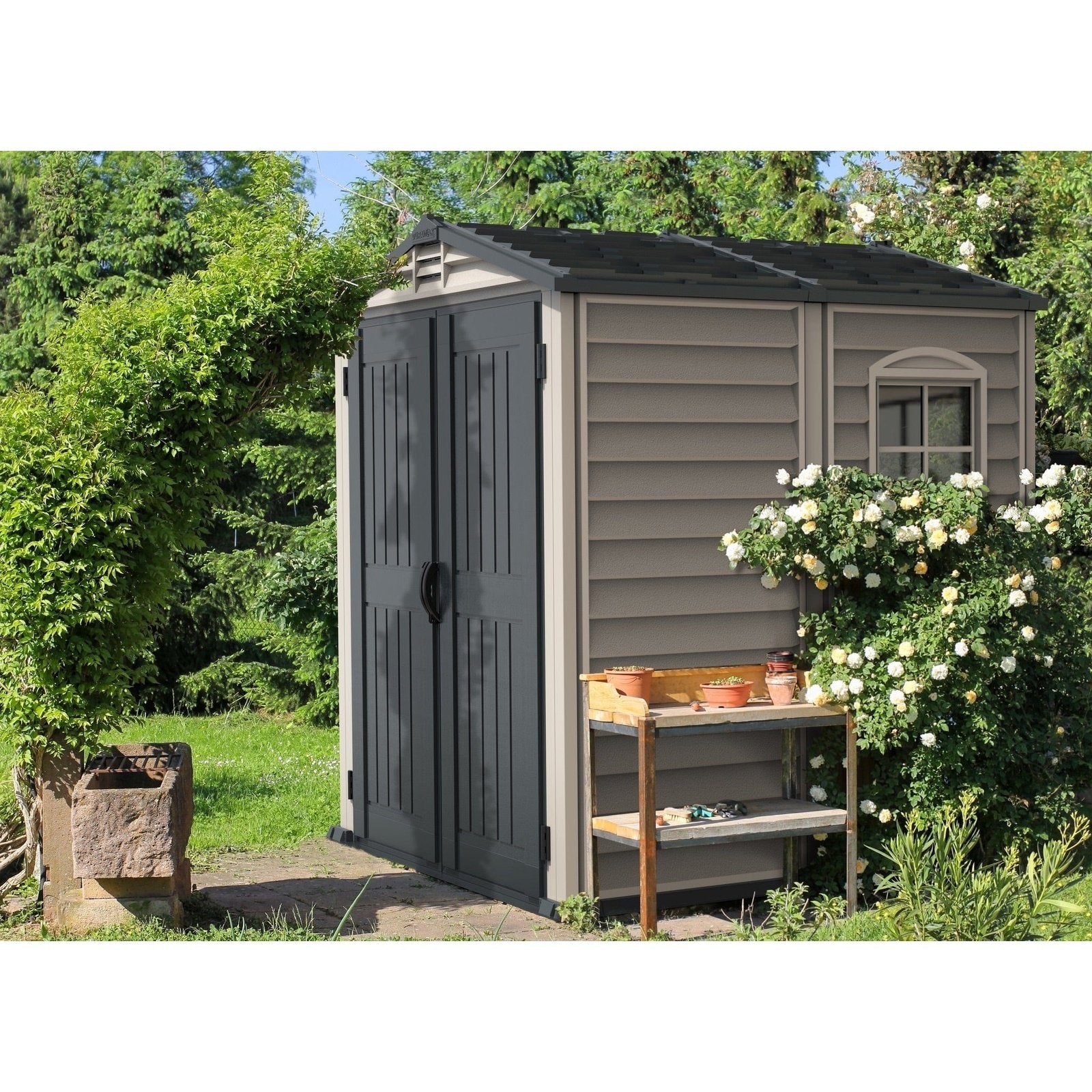 Duramax  6' x 6' StoreMate Plus Vinyl Shed w/ Floor 30425 - Backyard Provider