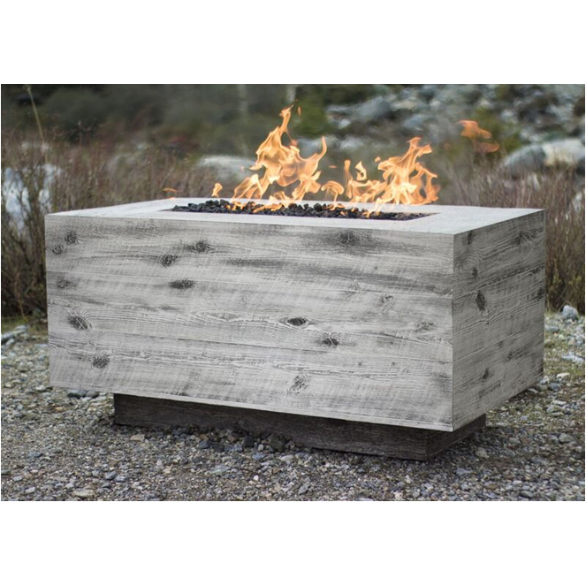 Coronado Wood Grain Fire Pit Ivory LifeStyle