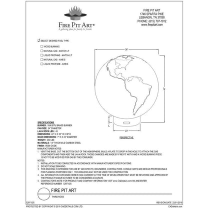 Fire Pit Art Third Rock Fire Pit Specification