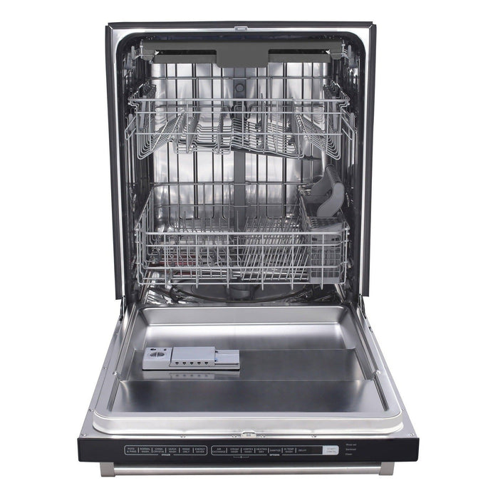 Thor Kitchen Appliance Package - 36 In. Gas Range, Range Hood, Microwave Drawer, Refrigerator, Dishwasher, Wine Cooler, AP-TRG3601-C-6