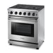 Thor Kitchen 30 in. 4.55 cu. ft. Professional Propane Gas Range in Stainless Steel - LRG3001ULP