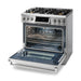 Thor Kitchen Appliance Package - 36 In. Gas Range, Range Hood, Microwave Drawer, Refrigerator, Dishwasher, Wine Cooler, AP-TRG3601-8