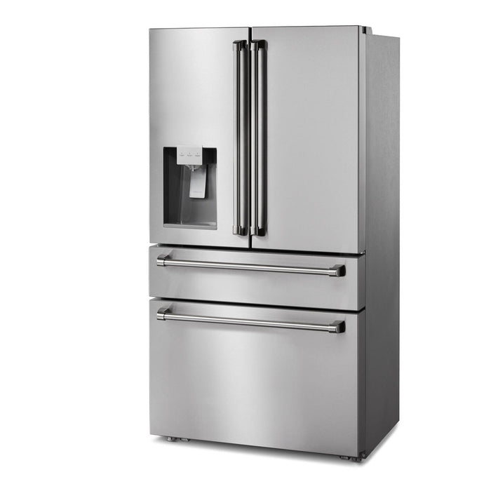 Thor Kitchen 36 In. Counter Depth Refrigerator in Stainless Steel with Water Dispenser, Ice Maker - TRF3601FD