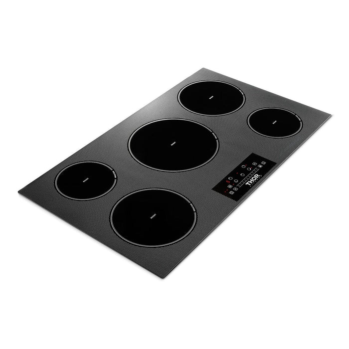 Thor Kitchen 36 Inch Built-In Induction Cooktop with 5 Elements, TIH36