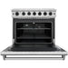 Thor Kitchen Appliance Package - 36 in. Natural Gas Range, Range Hood, Microwave Drawer, Refrigerator, Dishwasher, Wine Cooler, AP-LRG3601U-8