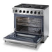 Thor Kitchen Appliance Package - 36 in. Natural Gas Range, Microwave Drawer, Refrigerator, Dishwasher, AP-LRG3601U-6