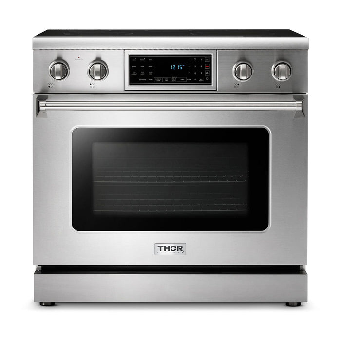 Thor Kitchen 36 Inch Air Fry and Self-Clean Professional Electric Range, TRE3601