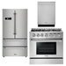 Thor Kitchen 36 in. Natural Gas Range, Refrigerator & Dishwasher Professional Appliance Package, AP-HRG3618U-2