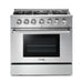 Thor Kitchen 36 in. Natural Gas Range, Refrigerator & Dishwasher Professional Appliance Package, AP-HRG3618U-2