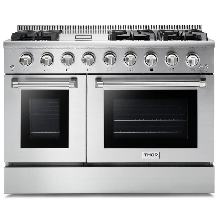 Thor Kitchen 48 in. 6.7 cu. ft. Professional Propane Gas Range in Stainless Steel - HRG4808ULP