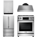 Thor Kitchen Appliance Package - 30 In. Gas Range, Range Hood, Microwave Drawer, Refrigerator, Dishwasher, AP-TRG3001-C-2