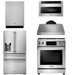 Thor Kitchen Appliance Package - 30 In. Gas Range, Range Hood, Microwave Drawer, Refrigerator with Water and Ice Dispenser, Dishwasher, AP-TRG3001-C-9