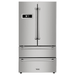 Thor Kitchen Appliance Package - 36 in. Natural Gas Range, Microwave Drawer, Refrigerator, Dishwasher, AP-LRG3601U-6