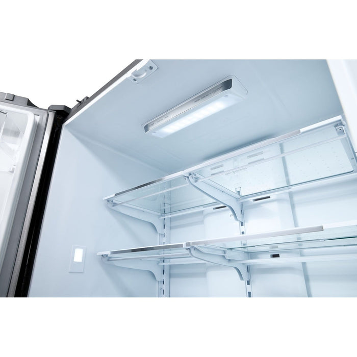 Thor Kitchen Appliance Package - 36 In. Gas Range, Range Hood, Microwave Drawer, Refrigerator, Dishwasher, AP-TRG3601LP-W-5